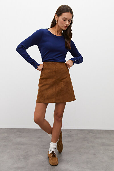 urban focus Crew Neck Sleeve Button Sweater