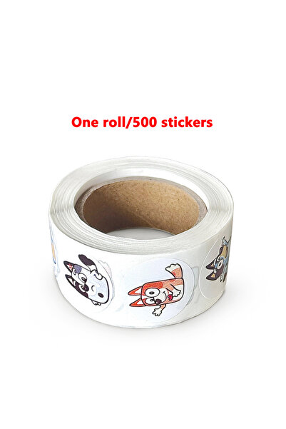 Choice 1 ملصقات بينجو بلوي الملحقات 500 ورقة / لفة ملصقات الكرتون المستديرة ح...