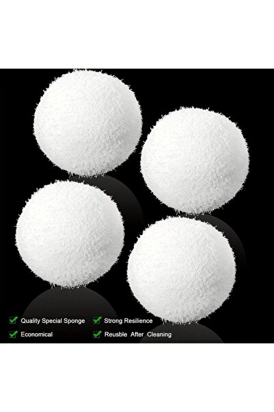 Choice 4pcs 2/4pcs Reusable 3-Inch Oil Absorbing Sponge Cleaning Balls for Pools, Hot Tubs & Spa - Floating