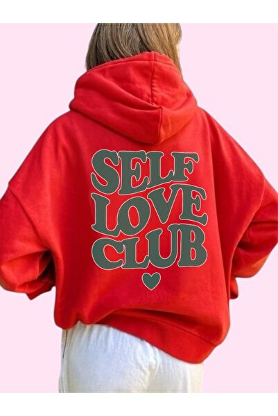 ArtYus Unisex Self Love Club Colorful Custom Printed Cotton Oversize Hooded Sweatshirt