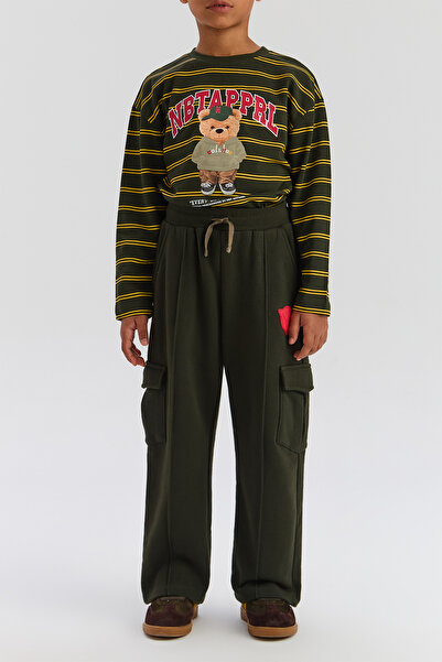 Nebbati Boy Khaki Tracksuit Bottom