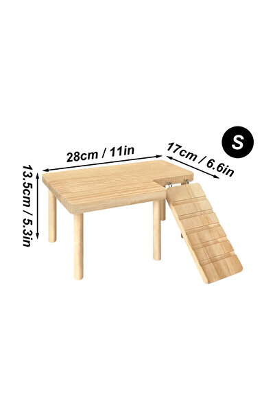 Choice سلم خشبي للهامستر مقاس 28 سم، منصة قفز، ملعب، لعبة تسلق للهامستر، سلم ...