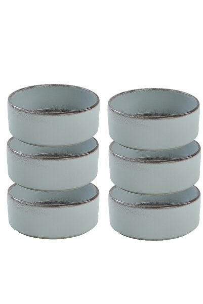 Culinaro Σετ 6 γκρι κεραμικά μπολ HOME, D21cm, 1,3l