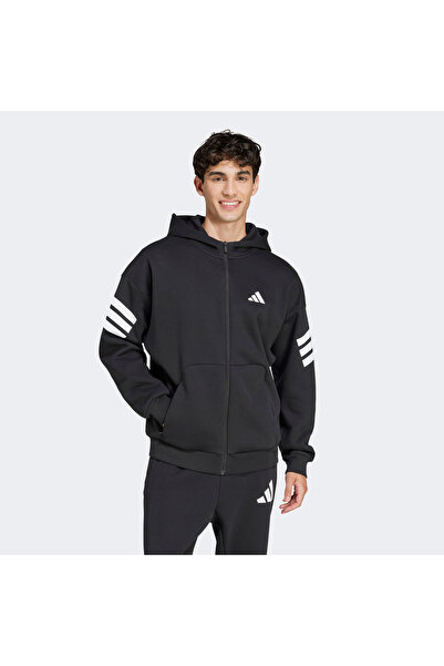 adidas Future Icon 3-Stripes Erkek Siyah Eşofman Üstü