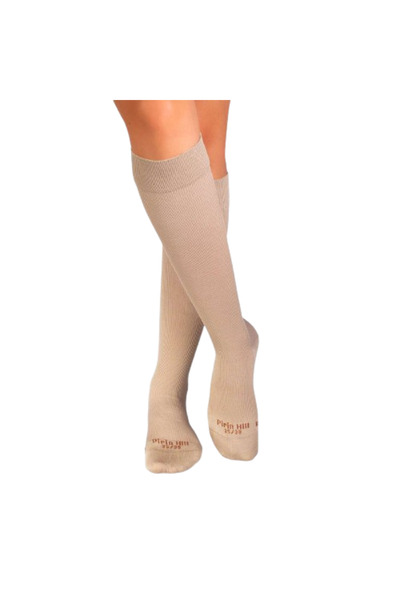 Pirin Hill Șosete compresive lungi 3/4 din Bumbac Mercerizat Bej