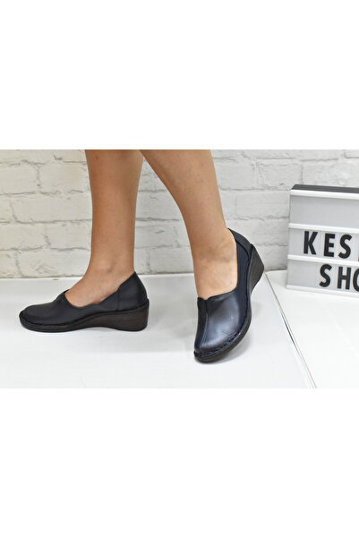 Kesim Shoes Genuine Leather Women's Ballet Shoes Soft Sole