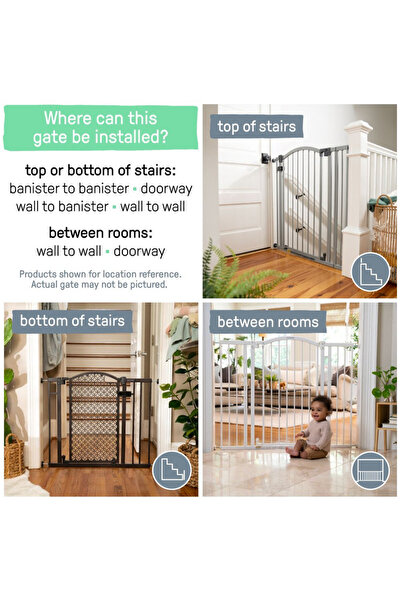 Ingenuity Summer by - Doorway 48" Gate, Bronze Metal, Auto-Close, Ages 6–24 Months