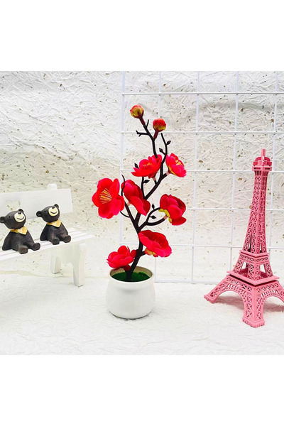 Choice 21X11CM rose Red 2025 HOT Mother's Day New Artificial Plants Bonsai Small Tree Simulation Pot Plants