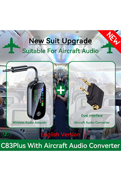 Choice C83Plus مع AP 2 في 1 جهاز إرسال واستقبال بلوتوث 5.4 ستيريو 3.5 مم AUX ...