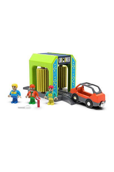 Choice مجموعة غسيل السيارات، ملحقات مسار القطار الخشبي، قسم الإطفاء البلاستيك...