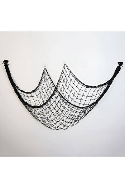 Choice زينة شبكية صيد السمك ذات طابع الشاطئ باللون الأسود مقاس 39 × 79 بوصة ل...