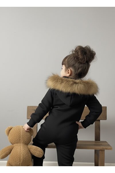 Tinypeople Thick Winter Overalls with a Hood and Fur