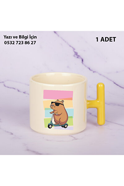 Ceymas Hediyelik Capybara Quality Porcelain Nameable Premium Gift Printed t Mug Cupbirthdaygift