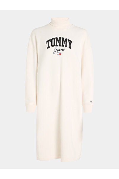 Tommy Jeans Rochie tricotată pentru femei DW0DW16462 albă