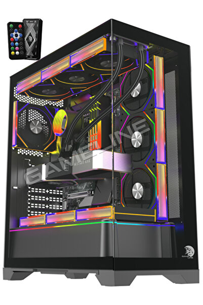 GAMELİNE ARTIST 7x ARGB Kumandalı Fan USB 3.0 E-ATX Gaming Bilgisayar Kasası ...