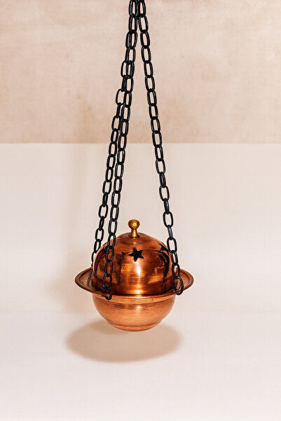 Layla Copper Zincirli Bakır Tütsülük Konik Tütsülük Bakır Tütsülük Tütsü koku