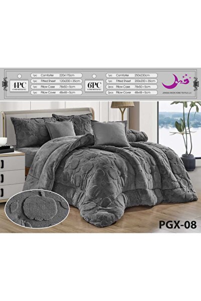 Moon 6-piece winter fur bedspread for two people