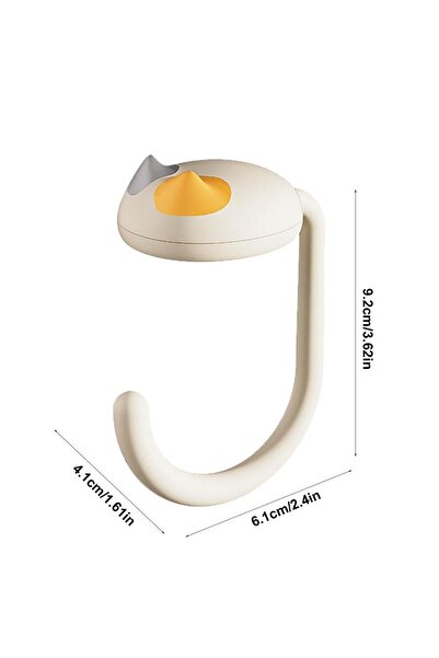 Choice خطاف محفظة على شكل ذيل قطة أبيض لطيف محمول متعدد الوظائف لحقيبة الطاول...