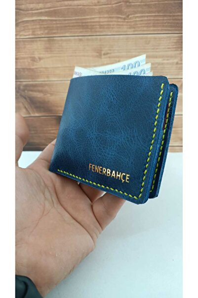 cgderi Kişiye Özel Hakiki Deri El Yapımı Cüzdan Fenerbahçe_