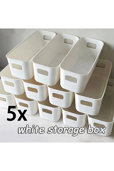 Choice3 5PCS White 10pcs multifunctional storage box durable large-capacity d...