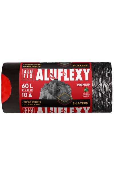 alufix Saci de gunoi / Saci de gunoi Alufix, cu mânere, elastici și rezistenț...