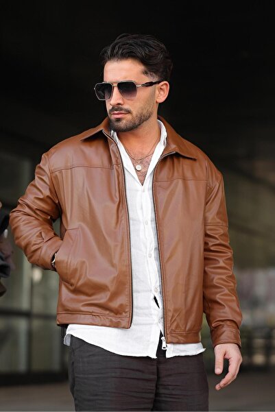 RHONES MANTĂ DE PIELE CU CAPITONĂ INTERIOR PENTRU BĂRBAȚI