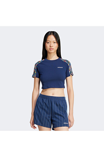 adidas Originals x Liberty London Kadın Mavi T-Shirt