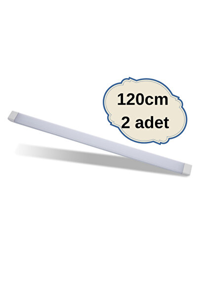 SCHUAR 120 Cm 2 Adet 80 Watt Yatay Led Bant Armatür Tasarruflu Ampül Ultralif...