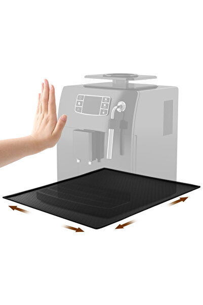 Choice 48x30cm Black mat Coffee Machine Mat Quick Dry Diatomite Dish Drying M...