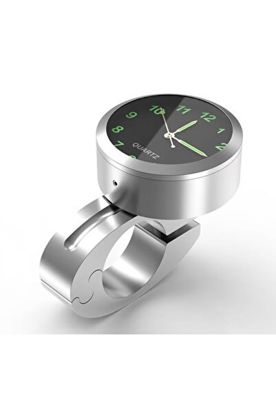 Choice حامل مقود دراجة نارية من الكروم المقاوم للماء والمضاد للكهرباء عالميًا مزود بمشبك للرؤية الليلية مع مشبك تثبيت W