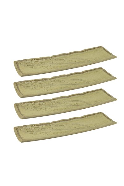 Culinaro Set of 4 rectangular ceramic plates Akira 37x12cm