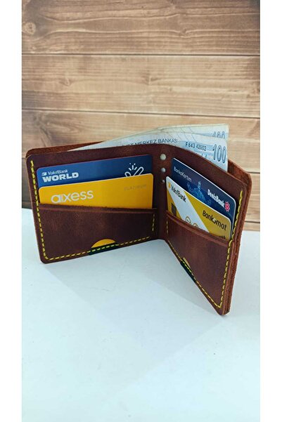 cgderi Kişiye Özel Hakiki Deri El Yapımı Cüzdan Galatasaray_