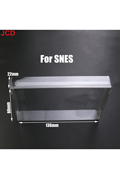 JCD علبة خرطوشة ألعاب شفافة من CIB Games، قطعة واحدة، حافظة بلاستيكية من مادة PET لجهاز SNES، N64