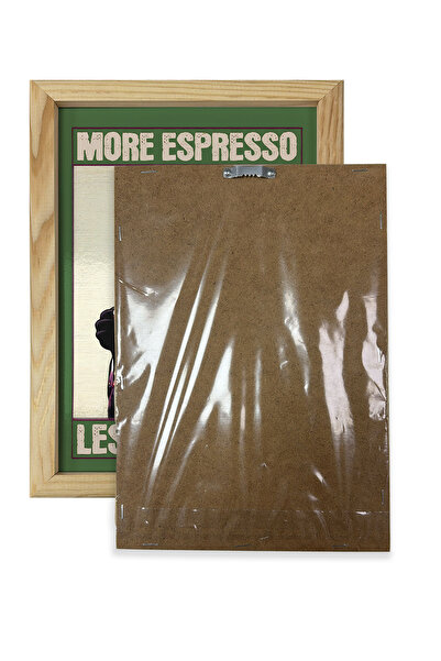 AND Ahşap Çerçeveli Kahve Temalı Tablo Tekli MDF Poster Tablo Duvar Dekoru (21x30 cm)