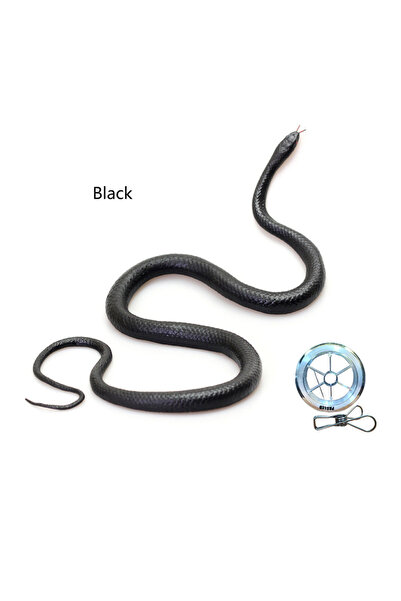 Choice مقلب ثعبان أسود مع مشبك خيط مقلب ثعبان كبير واقعي مضحك مع خيط ومشبك ...