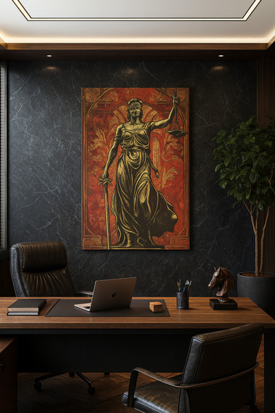 Dekor Paleti Themis Avukat Temalı Kanvas Tablo