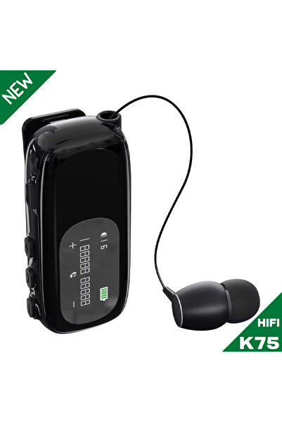 Choice (جديد) K75 Black K75 Lavalier Business Bluetooth 5.4 سماعة أذن للتحدث/...