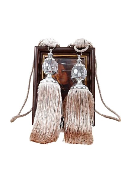 TİEBACK أربطة ستائر فاخرة بكرات كريستال – زوج (قطعتين) بألوان متعددة