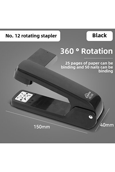 Choice دباسة KC360-BLACK كبيرة قابلة للدوران 360 درجة للاستخدام في المنزل أو المكتب للطلاب، آلة دباسة قوية