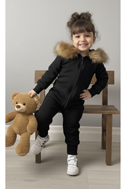 Tinypeople Thick Winter Overalls with a Hood and Fur