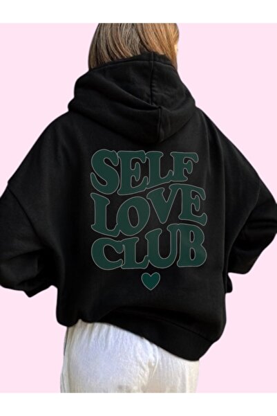 ArtYus Unisex Self Love Club Colorful Custom Printed Cotton Oversize Hooded Sweatshirt