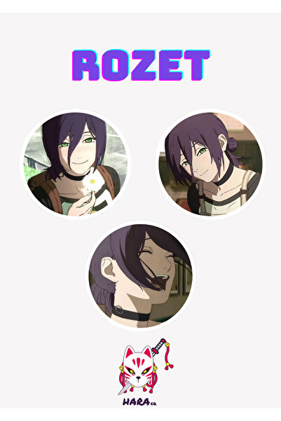 Hara Company Chainsaw Man Animesi Reze Anime Rozet Seti 3’lü