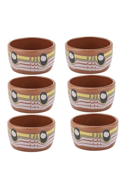 Culinaro Set 6 boluri ramekin ceramica stil traditional 7cm,cu decor