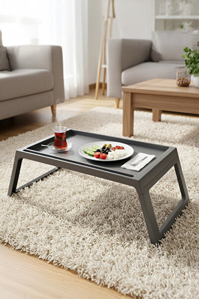 EVLE Folding Laptop Stand over Bed Sofa Work and Breakfast Table'Anthracite'