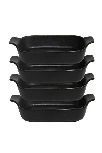 Culinaro CERAMIC Set 4 Tavi dreptunghiulare cu manere din ceramica 20x13,5xh5,5cm (1488)