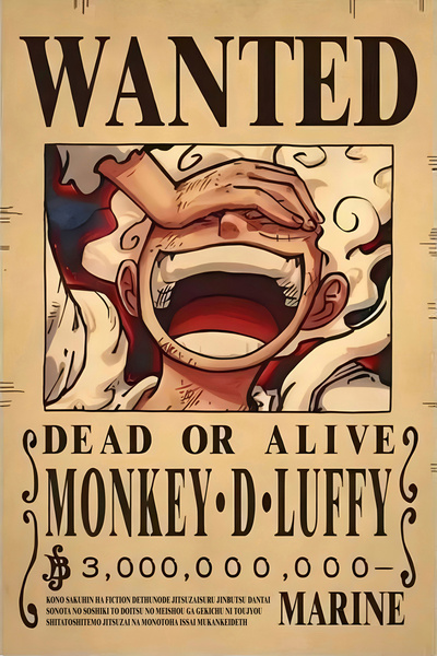 hediyeniburadabul SAB Design Anime Serisi One Piece Wanted Temalı Ahşap Poste...