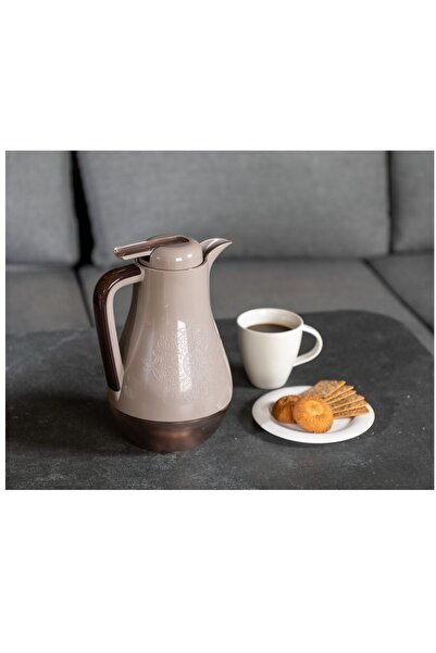 Emjoi Arabesque 1L Spill-Resistant Thermal Jug with Comfort Grip in Grey