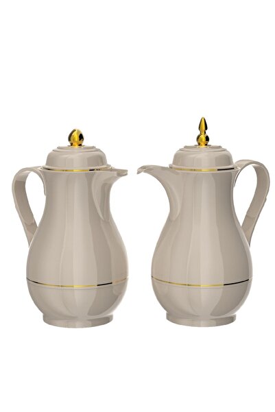 Bien Servi High-quality plastic bottle set of 2, beige, 1 liter