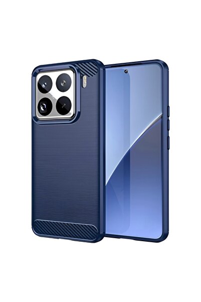 Optim Solution Husa Carbon Resistance pentru Xiaomi 15 Pro, Anti-Soc, Albastru