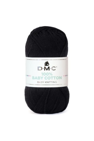 Dmc Fir 100% bumbac pentru bebeluși, 50g/106m, culoare 775, negru